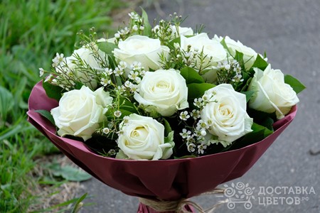 Букет белых роз "Персей"